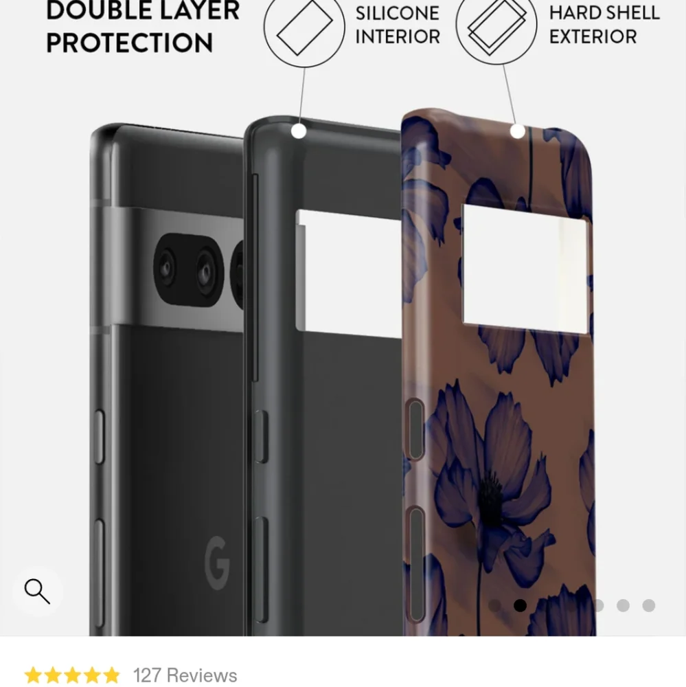 Velvet Night - Google Pixel 7pro Case (Floral Brown and Purple Phone Case)